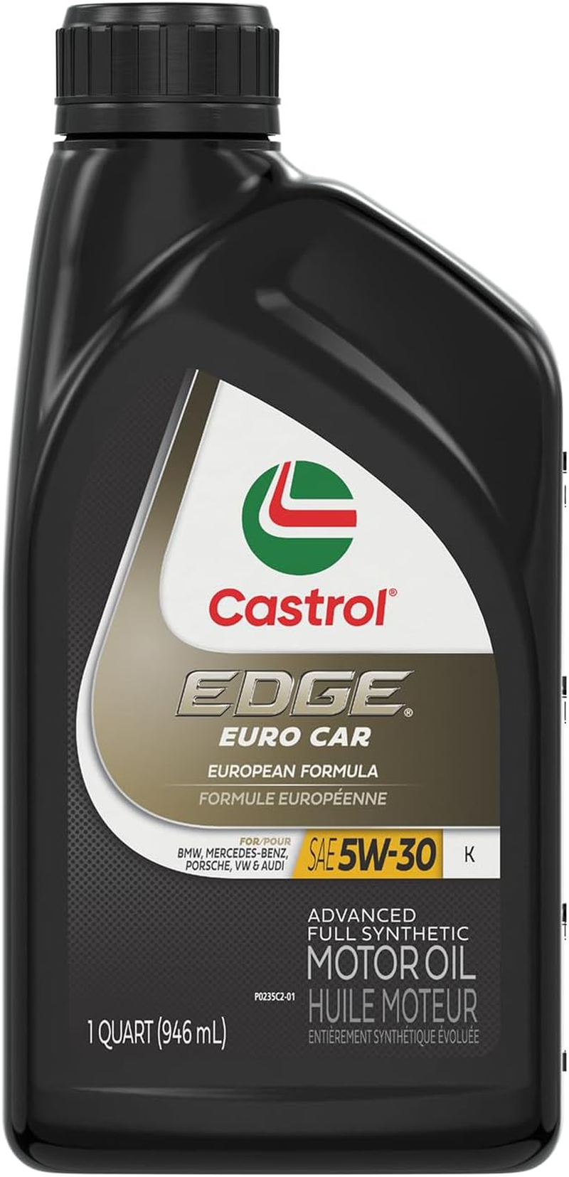 Castrol EDGE Euro 5W-30 K Advanced Full Synthetic Motor Oil 1 Quart 6 Pack
