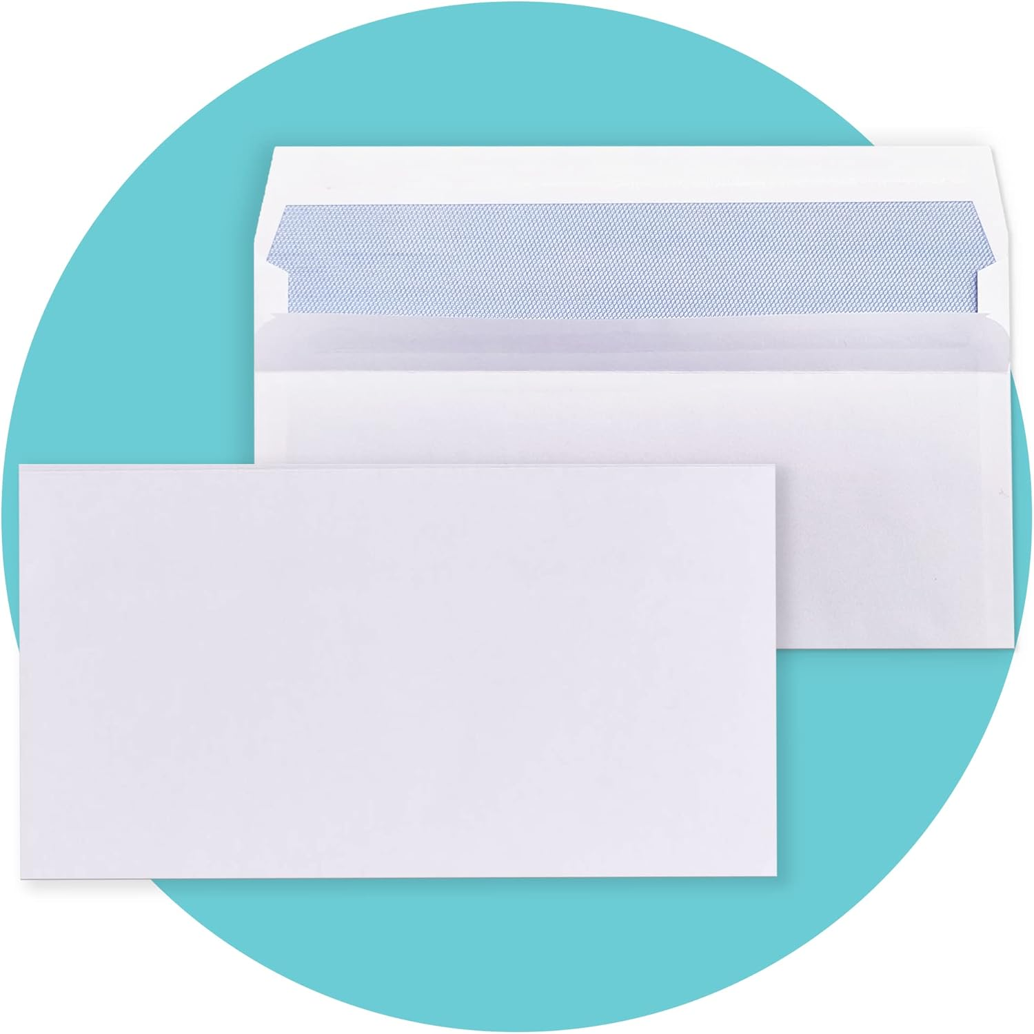 100 X DL White Self Seal Security Envelopes (Size: 110X220Mm) | Fully Opaque, Self Sealing & Printer Safe Mailing Paper Envelopes | Ideal for Everyday Home, Office & Commercial Use