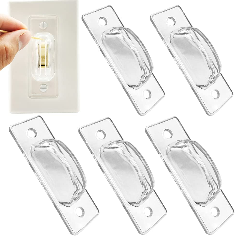 Childproof Light Switch Guard - 6 Pack Clear Lock for Safety and Security