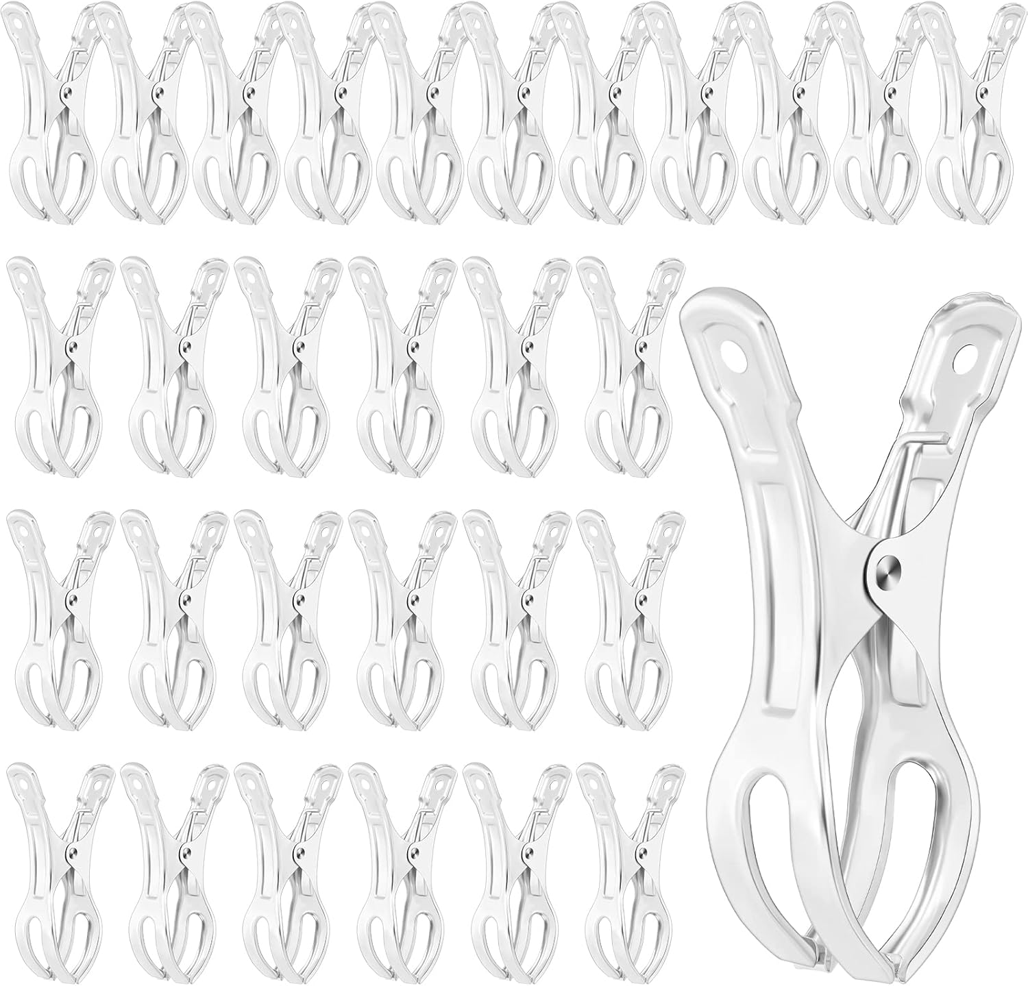 30 Pcs 4.5 Inch Jumbo Metal Swimming Pool Winter Cover Clips or above Ground Pool Clips