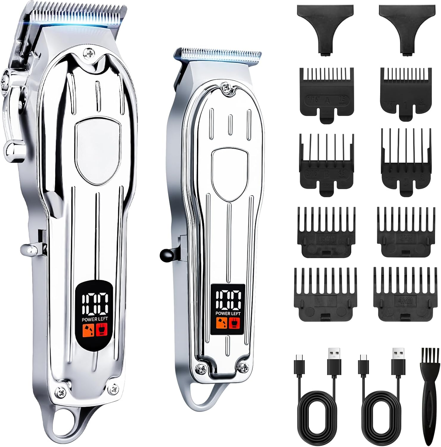 Professional Cordless Hair Clippers & Beard Trimmer Set for Men Rechargeable