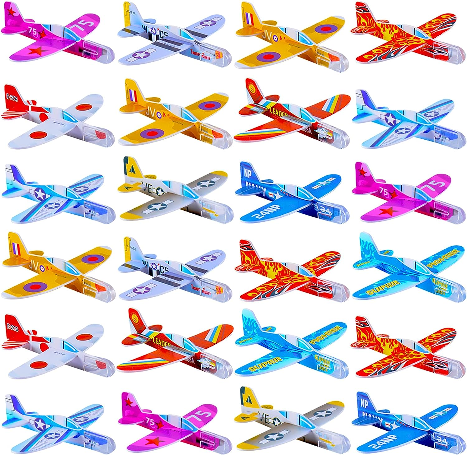60 PCS Glider Planes Bulk Airplane Gliders Toy for Kids Paper Airplane Toys Set for Birthday Party Favor Goodie Bag Stuffers Classroom Prizes Boys and Girls