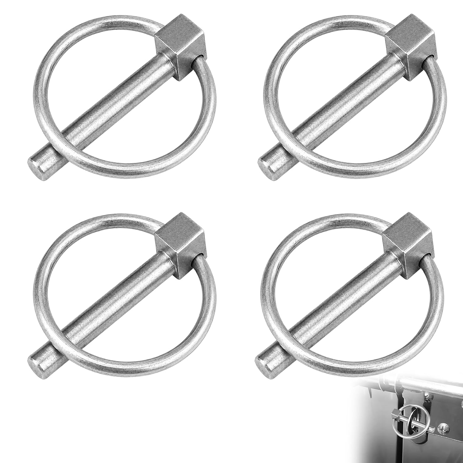4PCS Klappsplinte,3 Mm Sicherungssplint Mit Federhalterung,Splinte