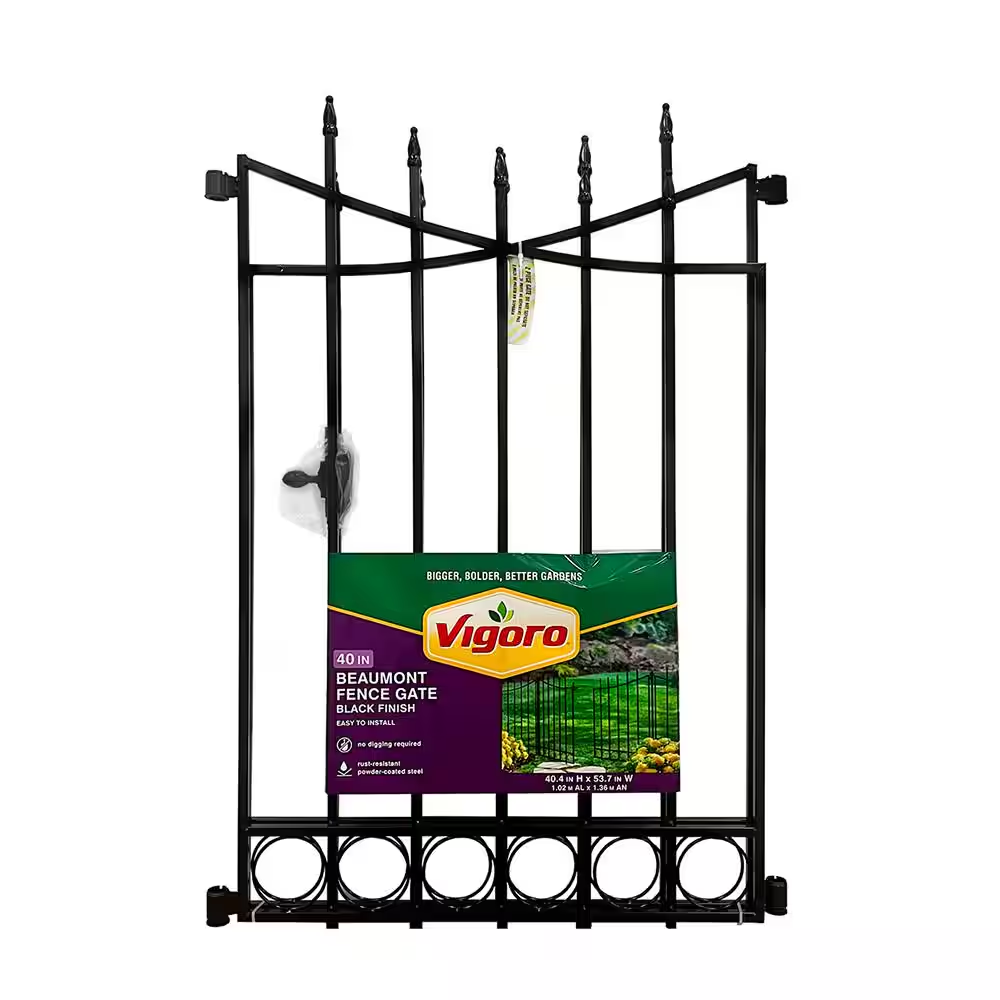 Beaumont No Dig 40.4 In. H X 53.7 In. W Black Steel Decorative
