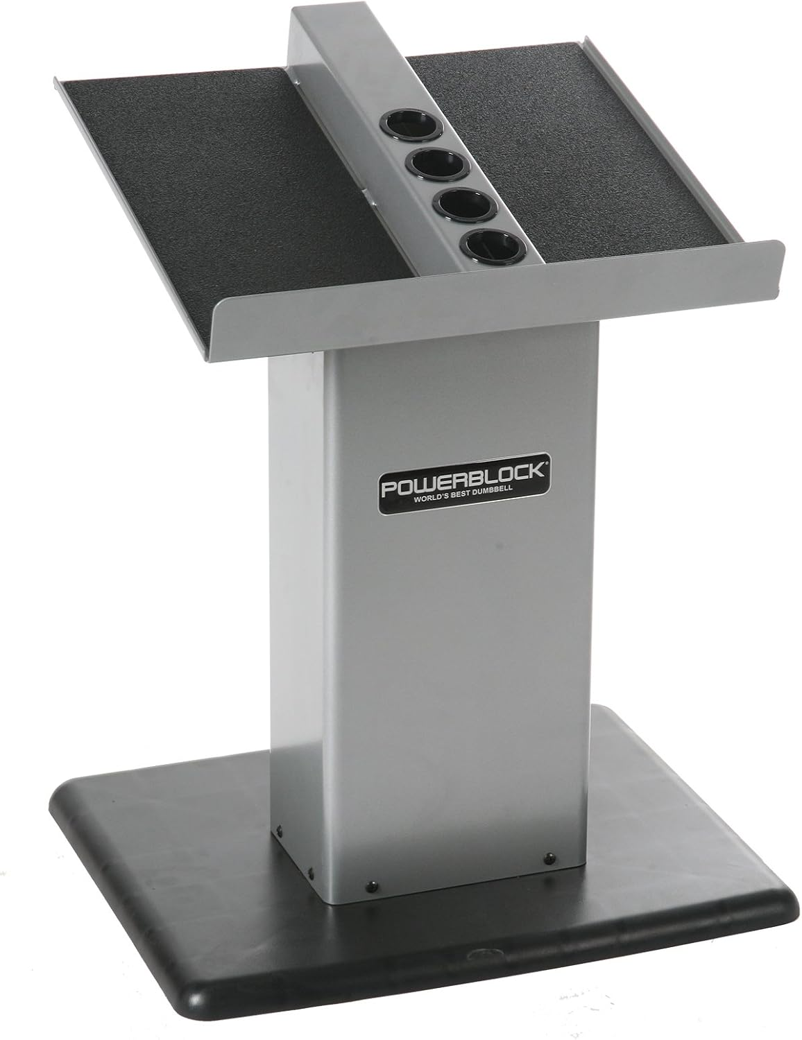POWERBLOCK Large Column Stand, Dumbbell Rack & Weight Rack,Silver/Black