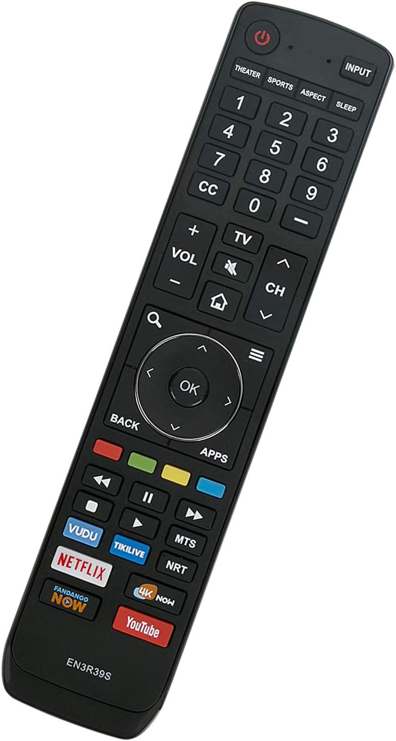 Control Remoto de Repuesto EN3R39S para Pantallas Sharp Smart TV Negro