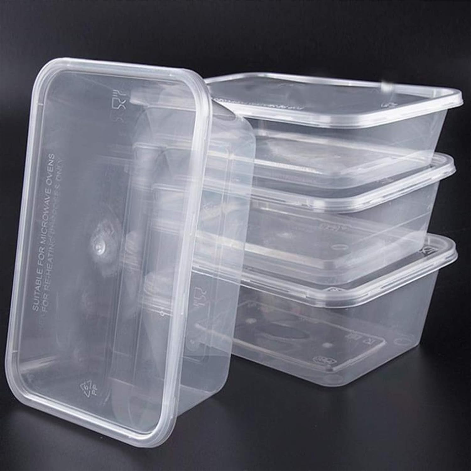 50 SETS Takeaway Containers with Lids, 650Ml Food Containers | Microwave Safe, Disposable Plastic Containers, BPA Fre, Food Packaging Container Restaurant