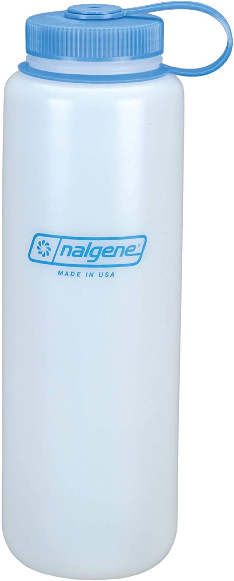 HDPE Wide Mouth Water Bottle, Clear, 48 Oz