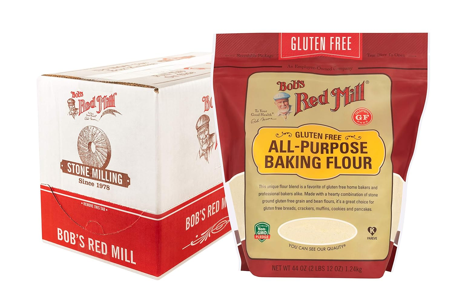 Gluten Free All Purpose Baking Flour, 44Oz (Pack of 4) - Vegan, Kosher