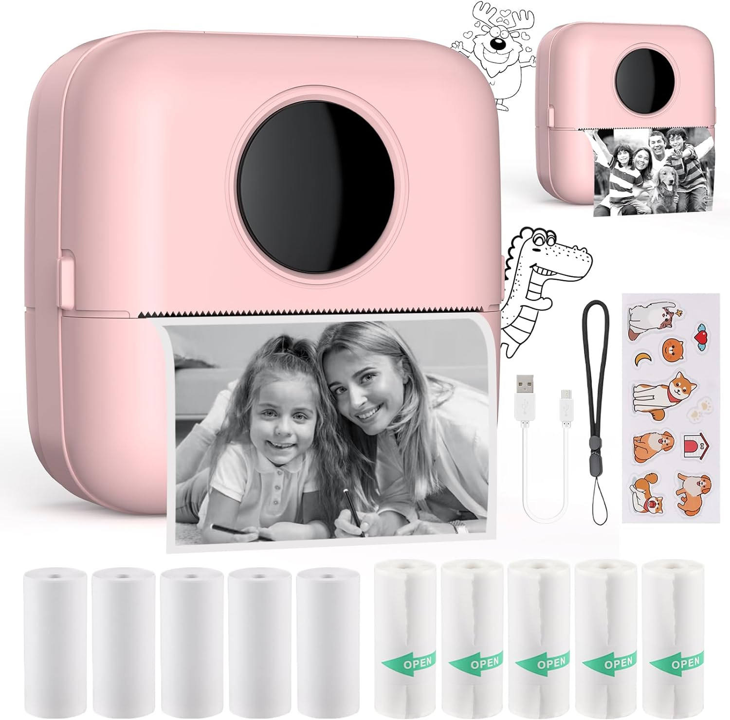 HuiJuKeJi Mini Sticker Printer Bluetooth Smart Pocket Inkless Thermal Printer... - Picture 11 of 14