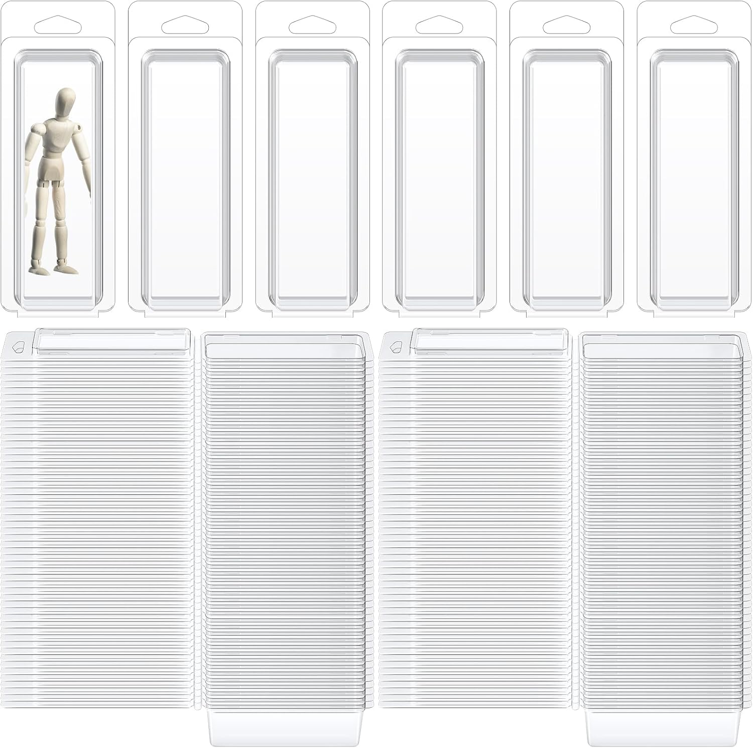 100 Pcs Plastic Blister Clamshell Protective Case Action Figure Display Protecti