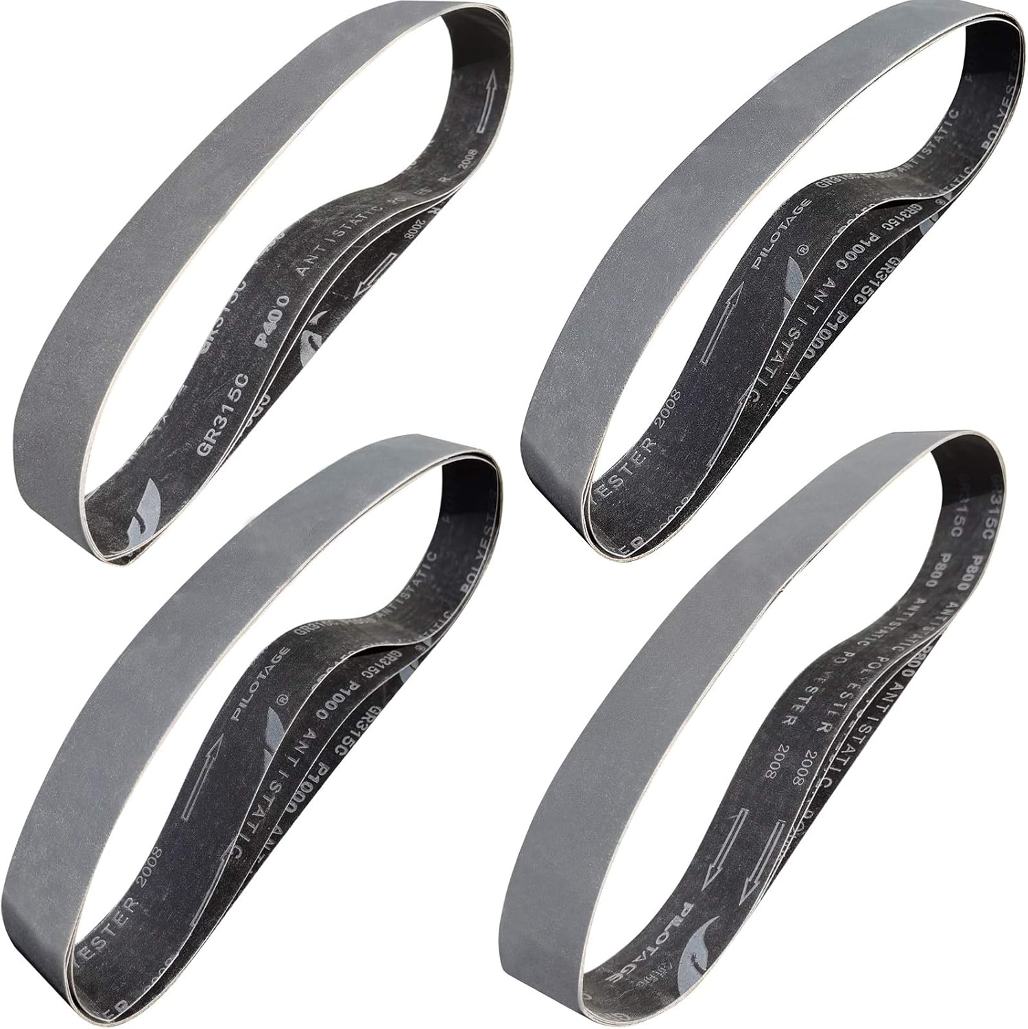 12 Pack 2 X 42 Inch Silicon Carbide Sanding Belts Set - 400 600 800 1000 Grits High Performance Knife Sharpening Sanding Paper for Metal Working and Metal Finishing