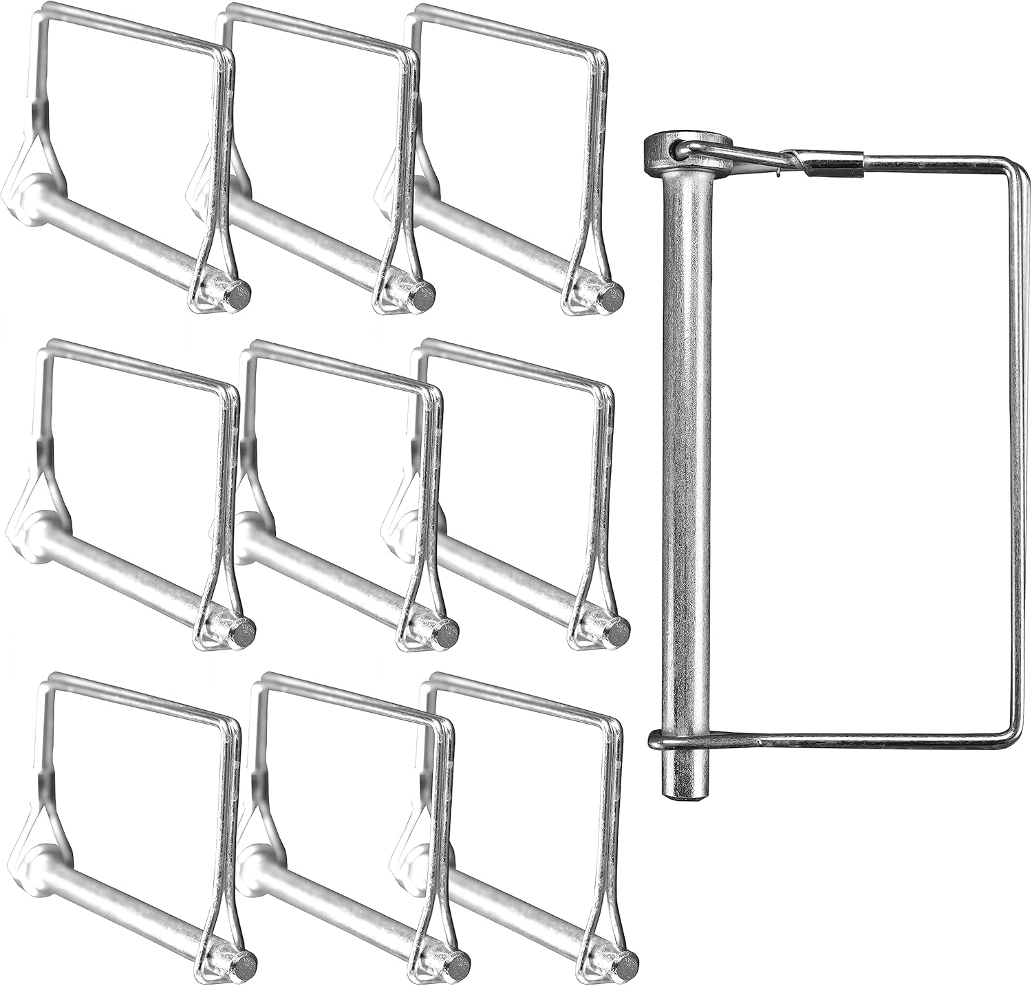 10-Pack Square PTO Shaft Canopy Locking Hitch Pin, 5/16