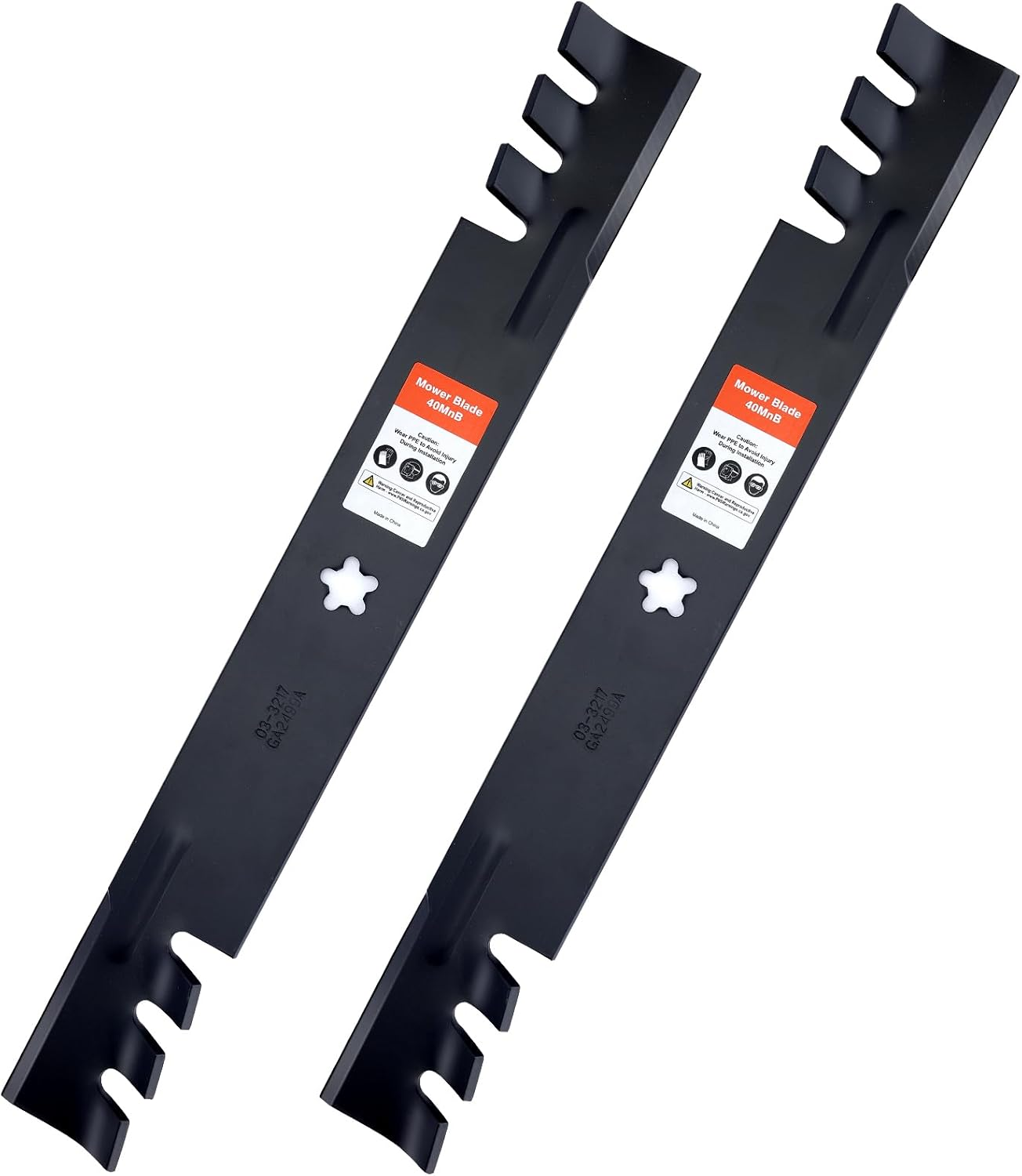 42 Inch Mower Mulching Blades Replace Craftsman 134149 138971 for LT1000 LT2000 T110 42'' Deck Zero Turn Riding with 5-Star Mounting Pattern 532138971 138498