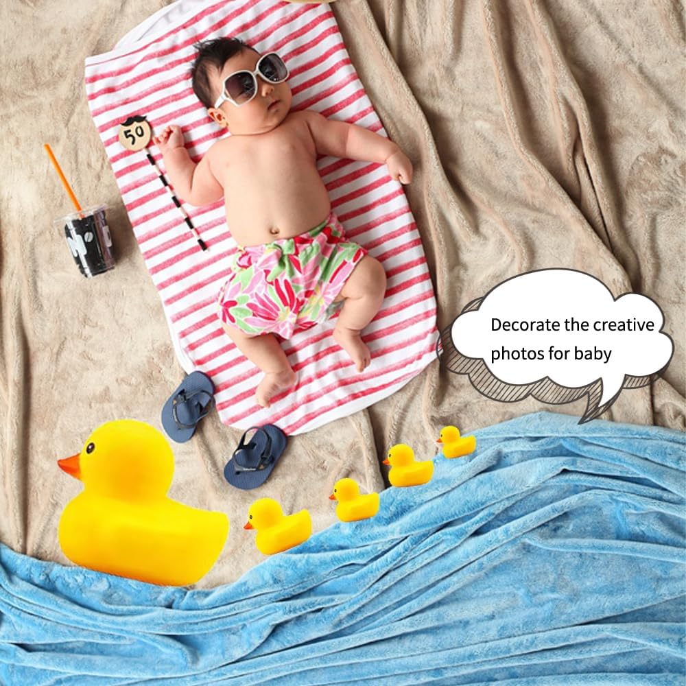2 pcs Waterproof No Squeak Noise 3 inch Rubber Funny Yellow Duck/Duckies Bath... - Picture 7 of 19