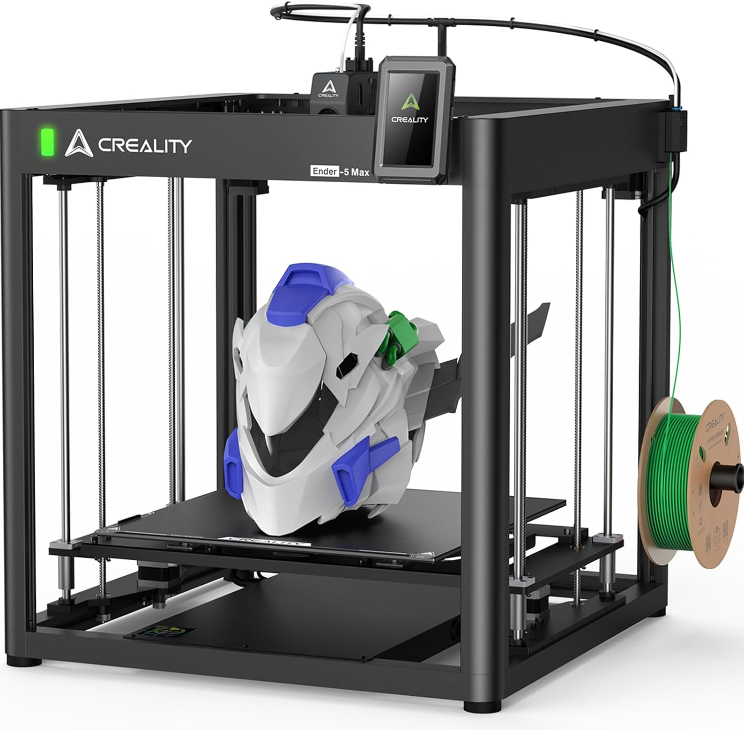 Ender 5 Max 3D Printer 400×400×400Mm Large Build Volume, 700Mm/S Fast Printin Speed, 64-Point Auto Leveling, All-Metal Frame Dual & Gear Extruder, Multi-Printer Control over WLAN
