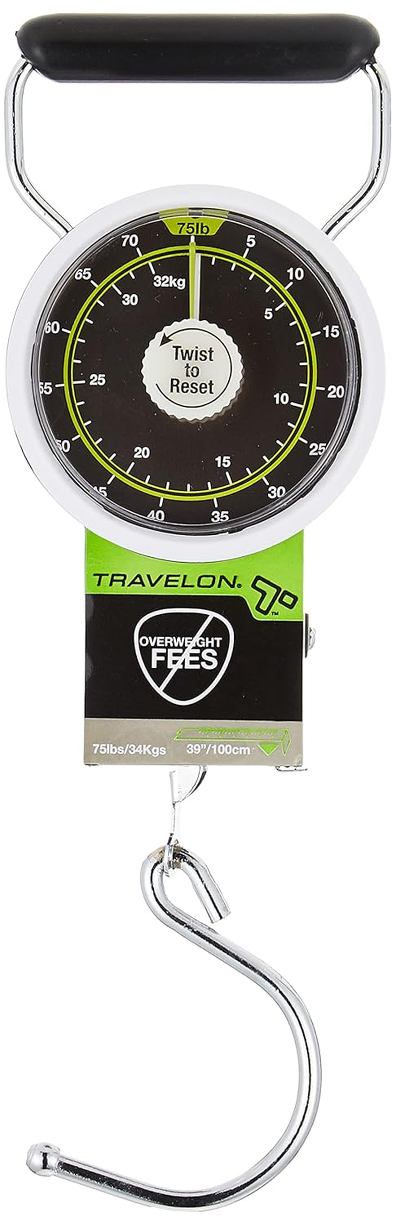 Travelon Stop and Lock Luggage Scale with Tape Measure