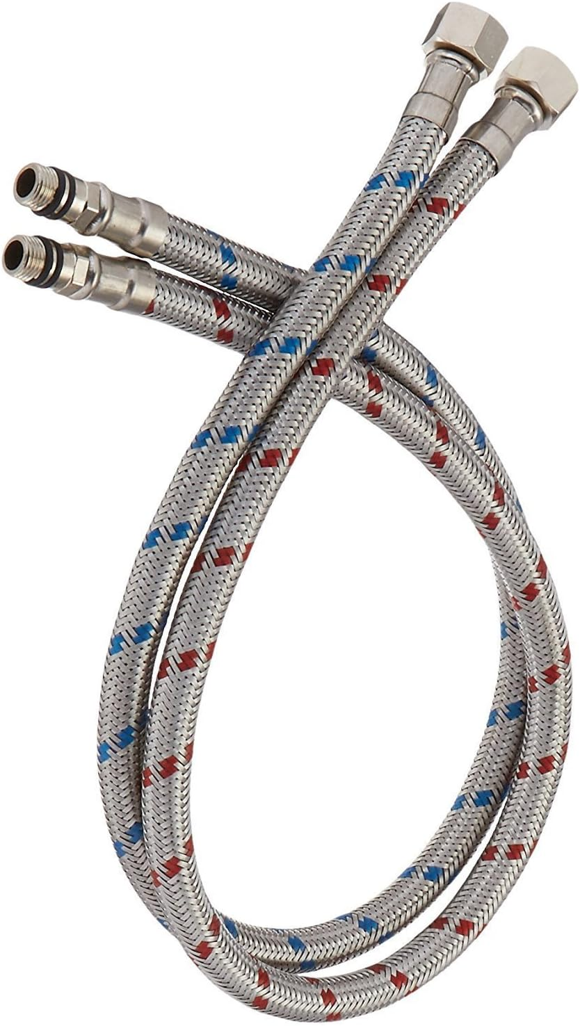 16-Inch Long Bathroom Kitchen Faucet Connector Braided Supply Hose 3/8-Inch 