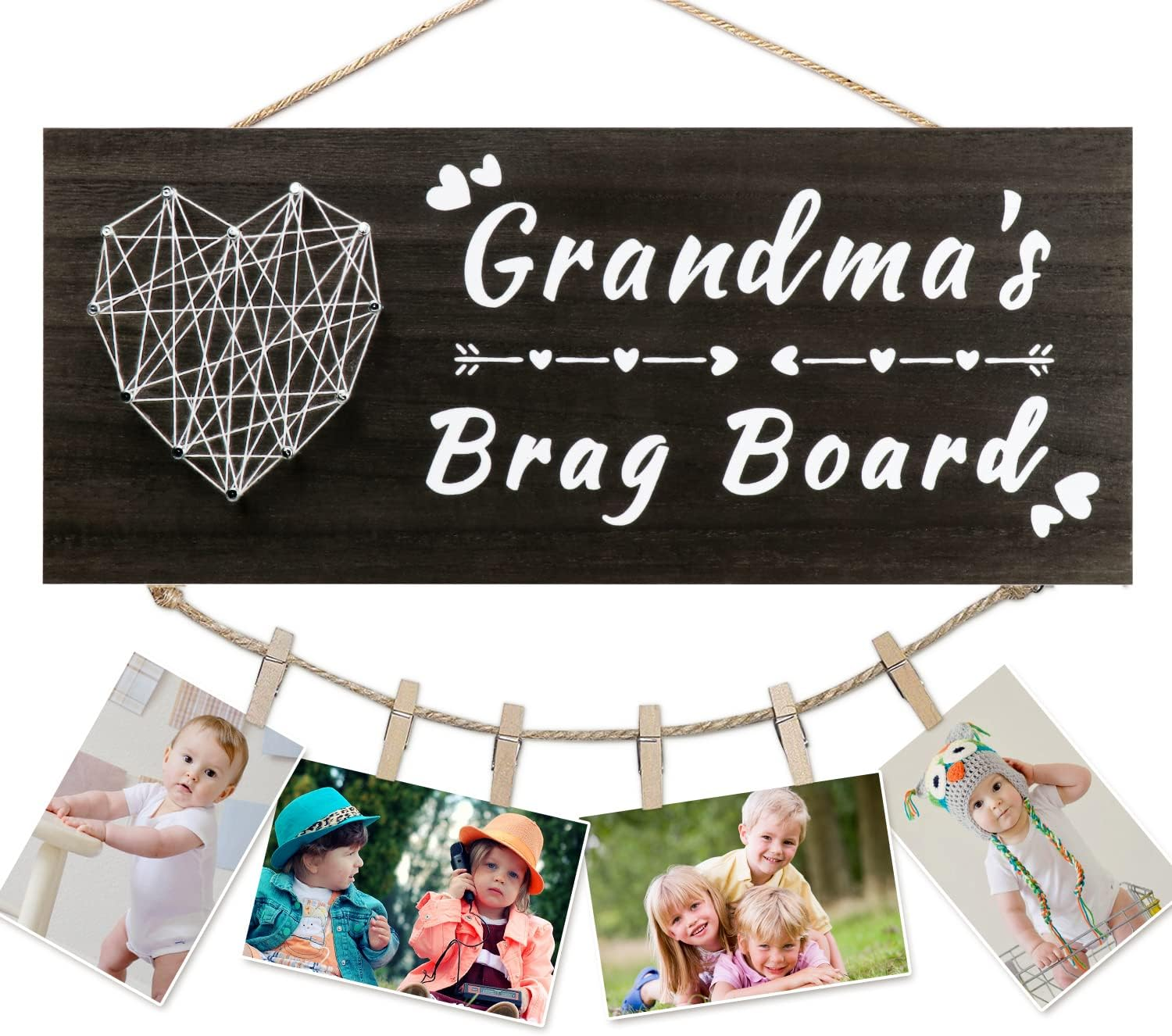 Grandma's Brag Board Photo Frame - Perfect Gift from Grandkids for Any Occasion