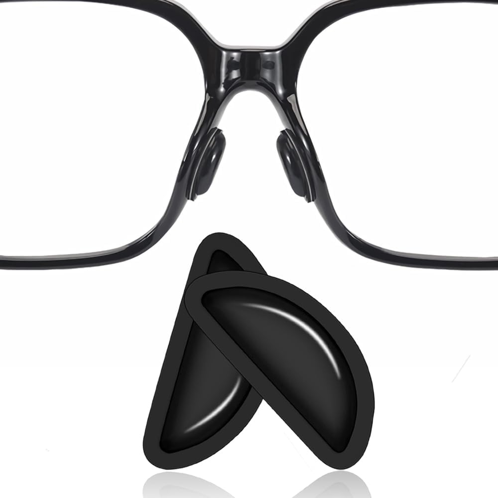 12 Pares de Almohadillas de Silicona Adhesivas para Nariz de Gafas con Camara