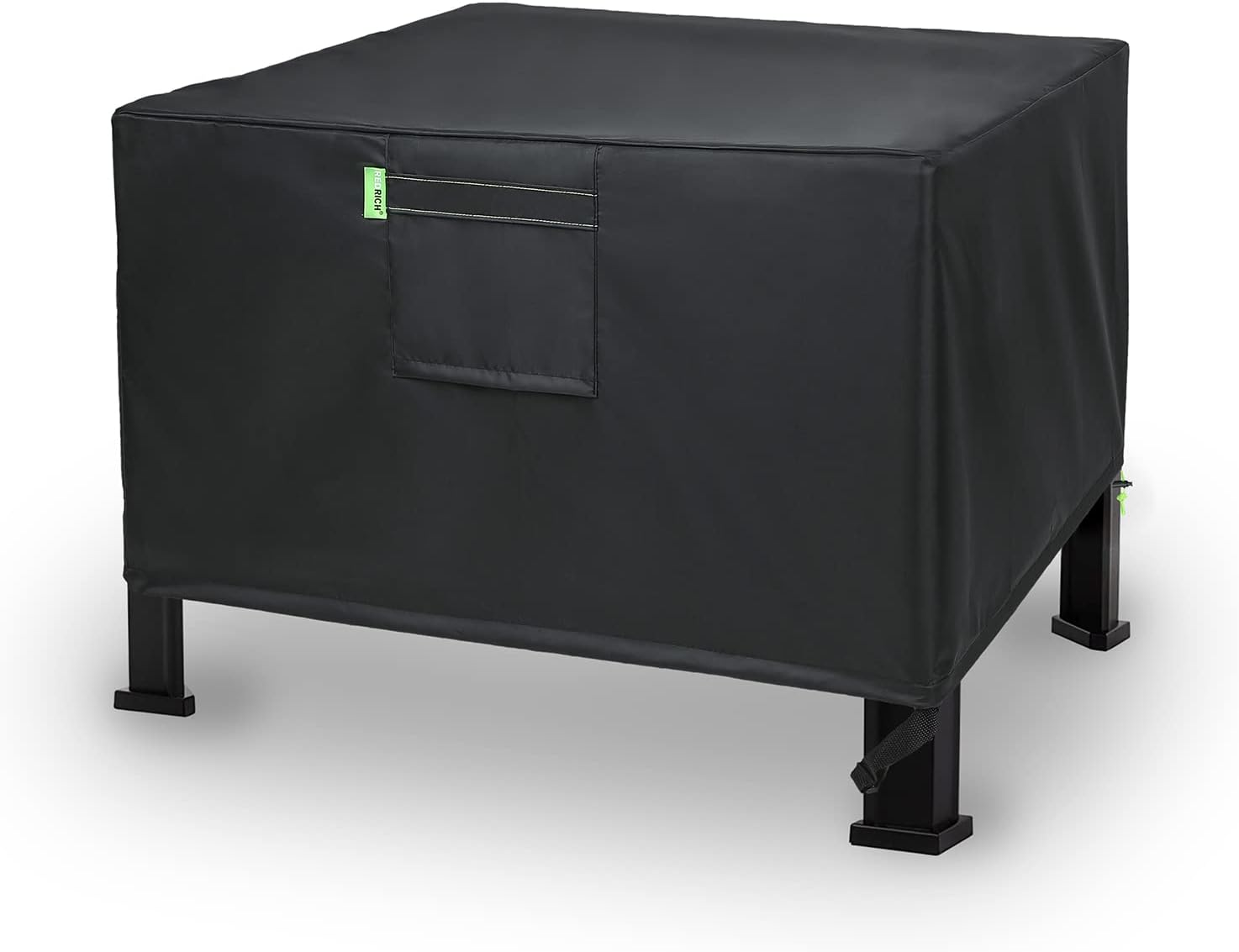 REDRICH Fire Pit Cover Square – Heavy Duty Outdoor Firepit Cover, Full Coverage 