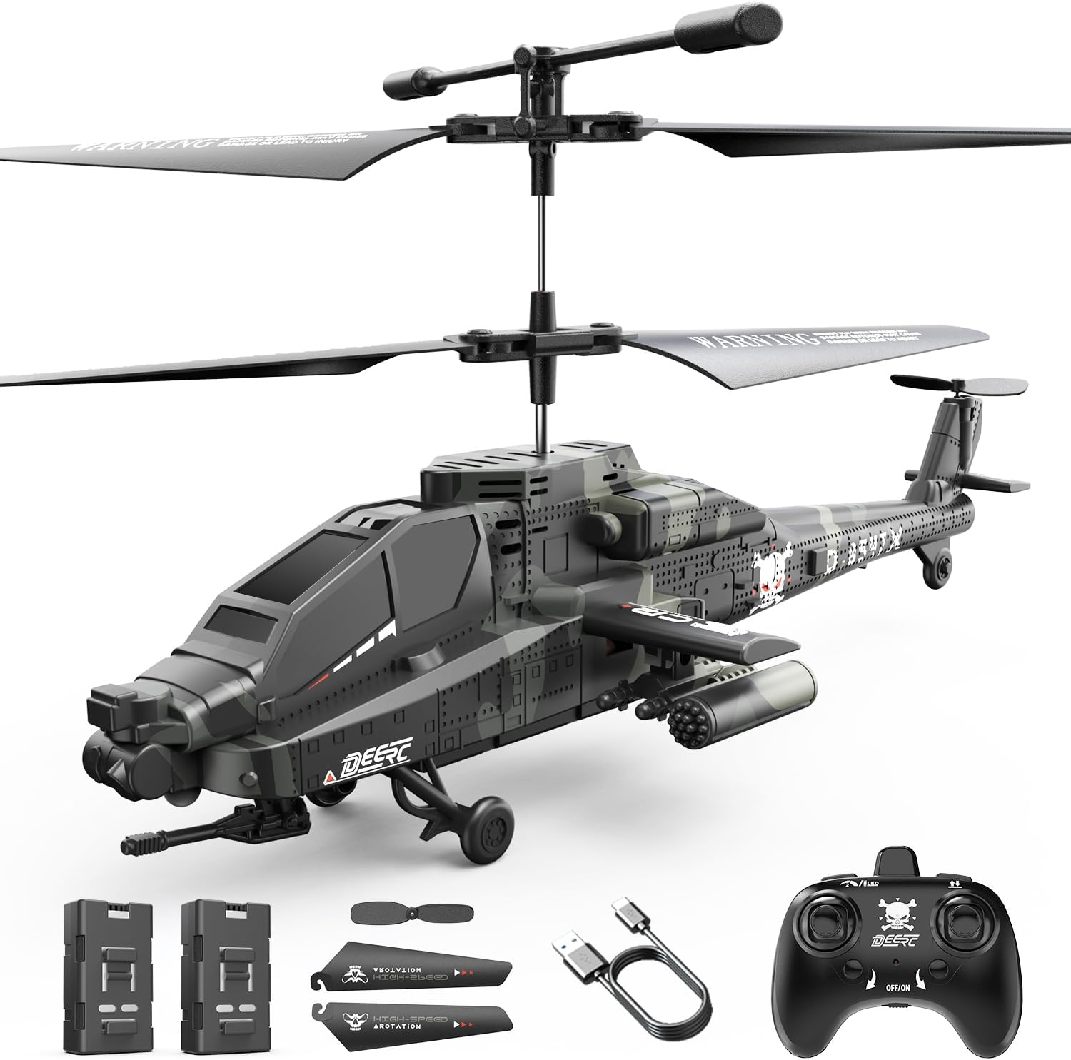 RC Helicopter, RC Plane for Kids and Adults, 2.4Ghz Remote Control Helicopter, 26 Mins Flight Time, LED Lights & Altitude Hold, 2 Batteries, Kids Toy for Ages 8-12