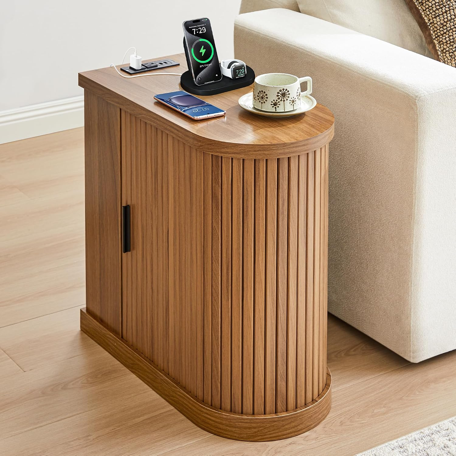 Small End Table, Narrow Side Table, Skinny Nightstand with