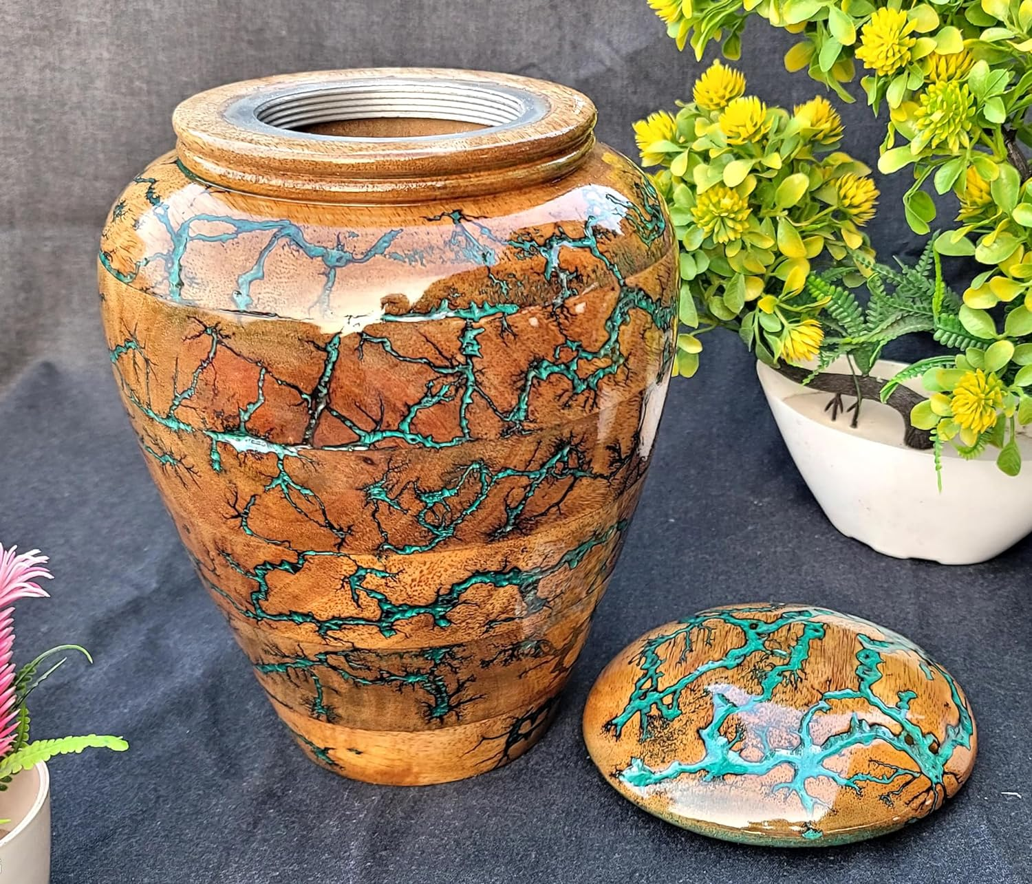 Resin and Wooden Cremation Urn for Human Ashes Male/Female, Cremation Adult F... - Picture 7 of 15