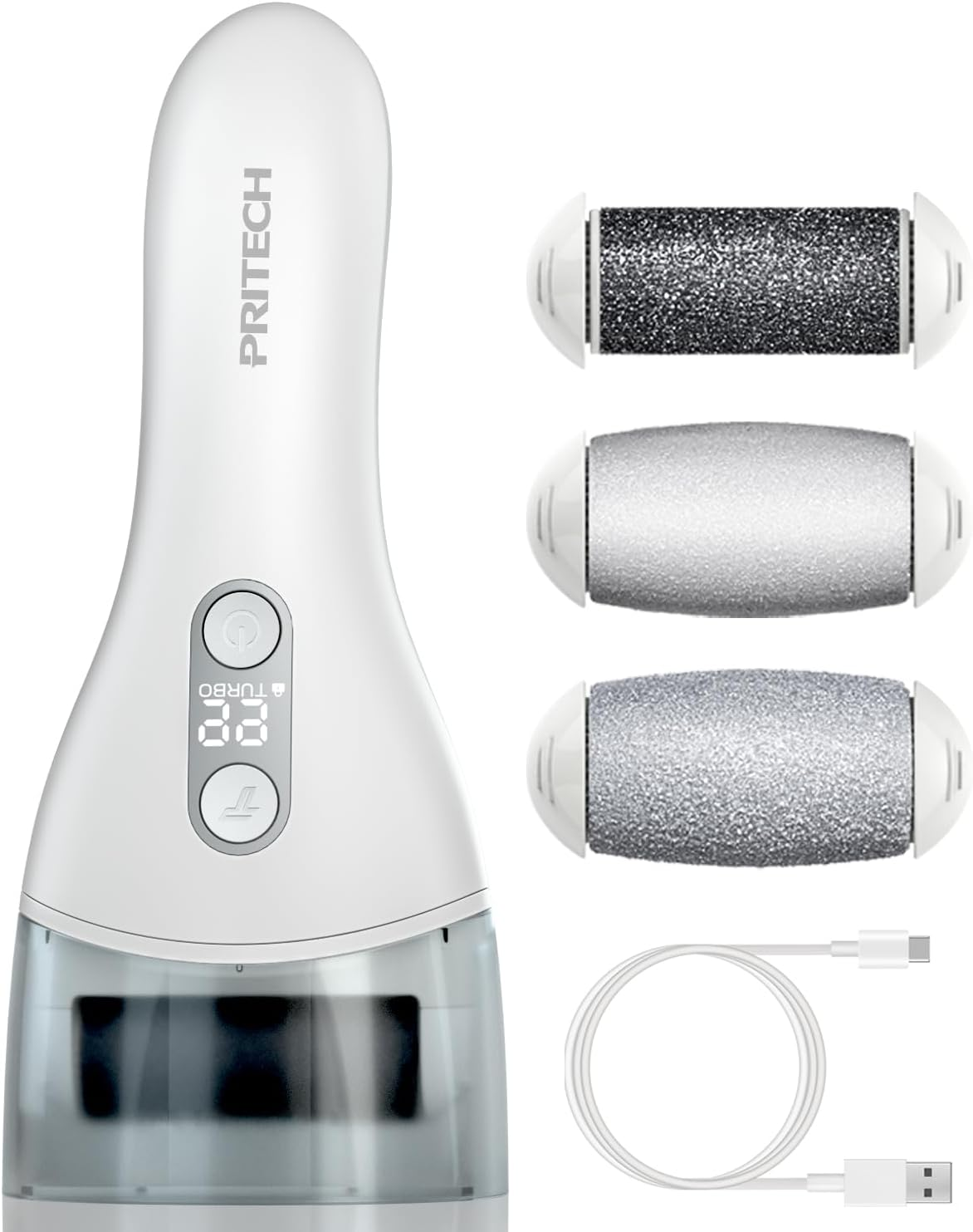 Removedor Electric Callos Para Pies Lima Recargable Pedicura Kit Herramientas