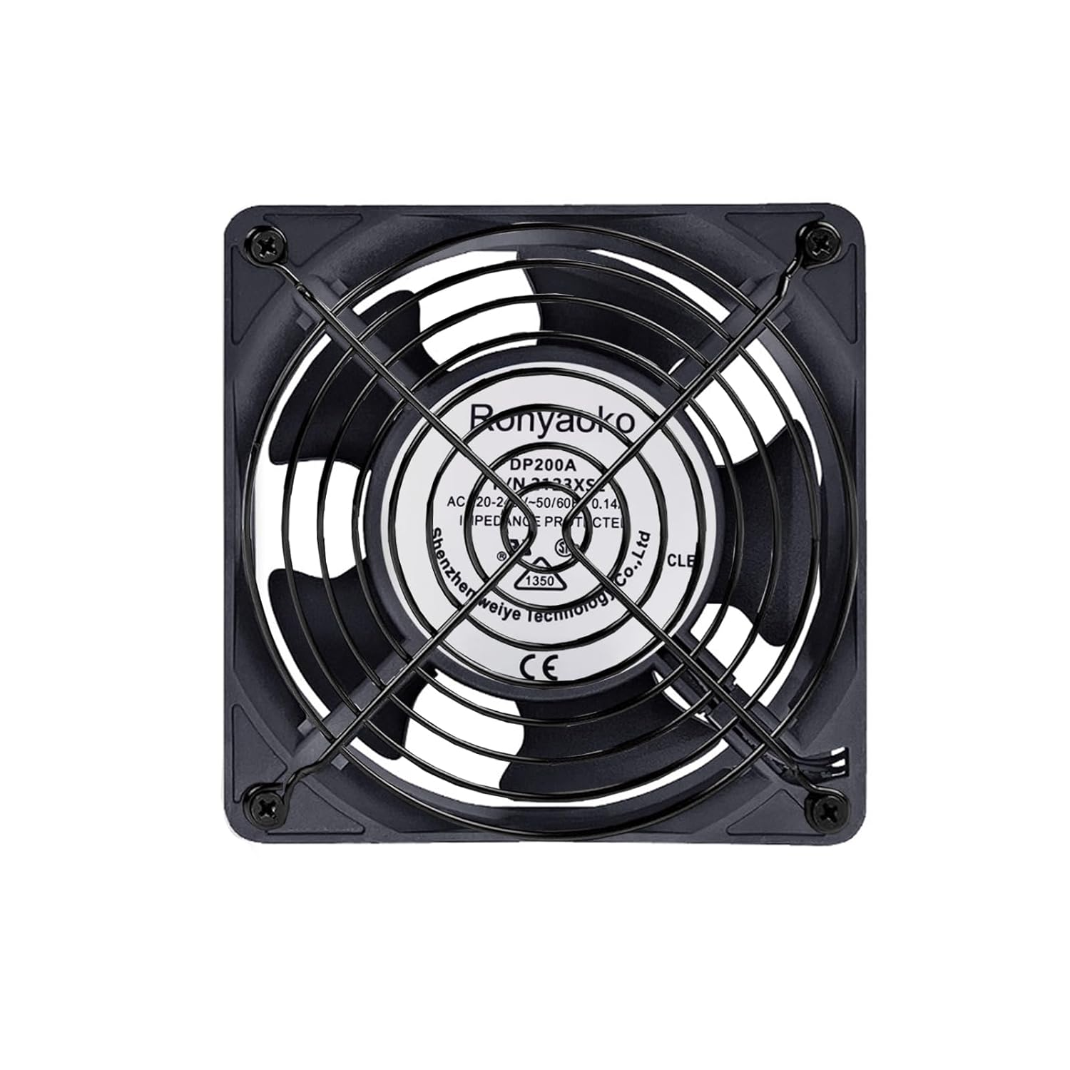 120Mm Fan High Airflow AC 220V 240V 120 X 38Mm Cooling Fan with Metal Protective Mesh Cover 12Cm Fans Cooler,For Chassis Sever Cabinet Ventilation