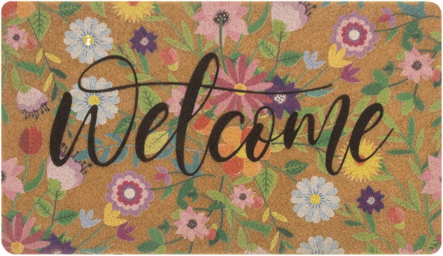 Spring Welcome Door-Mats Floral Coir Doormats - 30