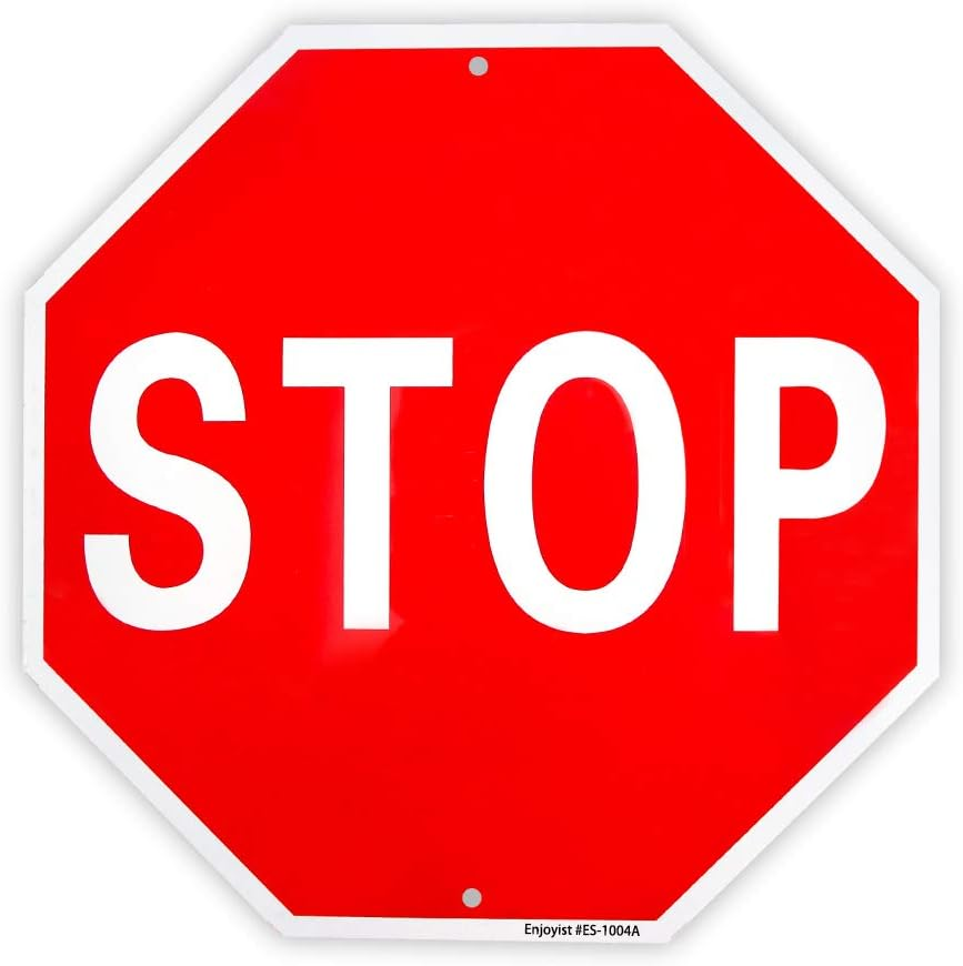 Stop Sign Street Slow Warning Sign 12