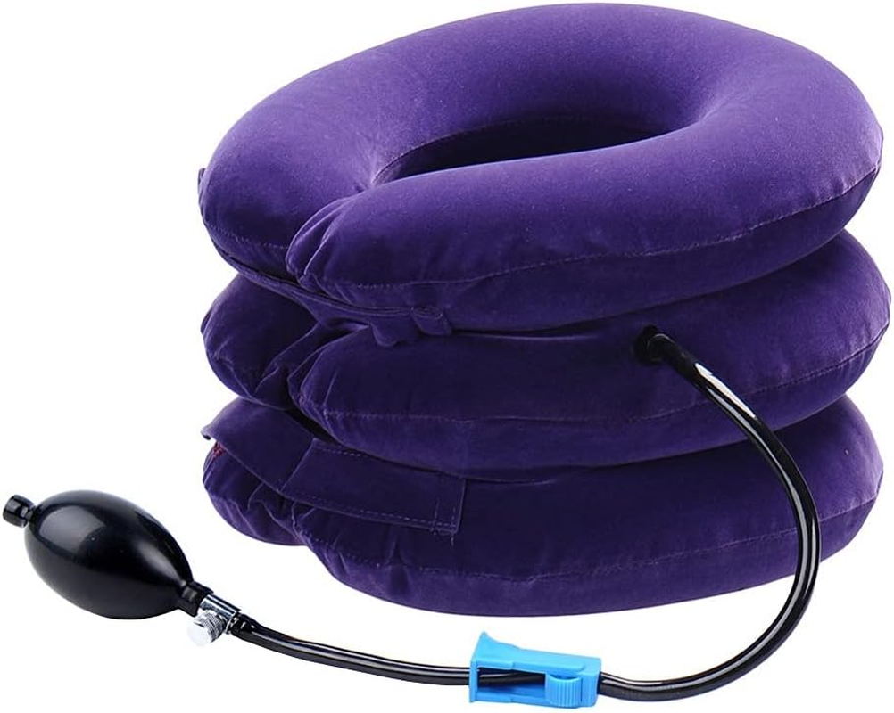 Cervical Neck Traction Device Inflatable Neck Stretcher, Easy to Use for Chronic Neck and Shoulder Pain Relief Traction Spine Alignment, Neck Cervical Brace