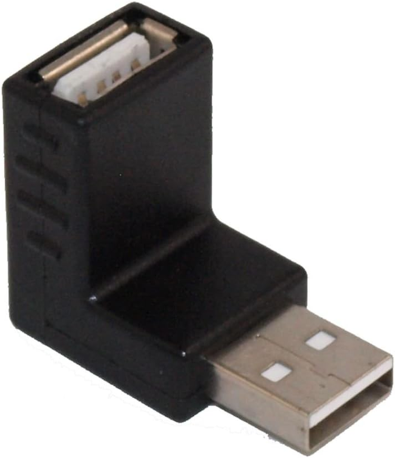 USB 2.0 Downward Facing a Male to a Female Right Angle Adapter 90 Degree