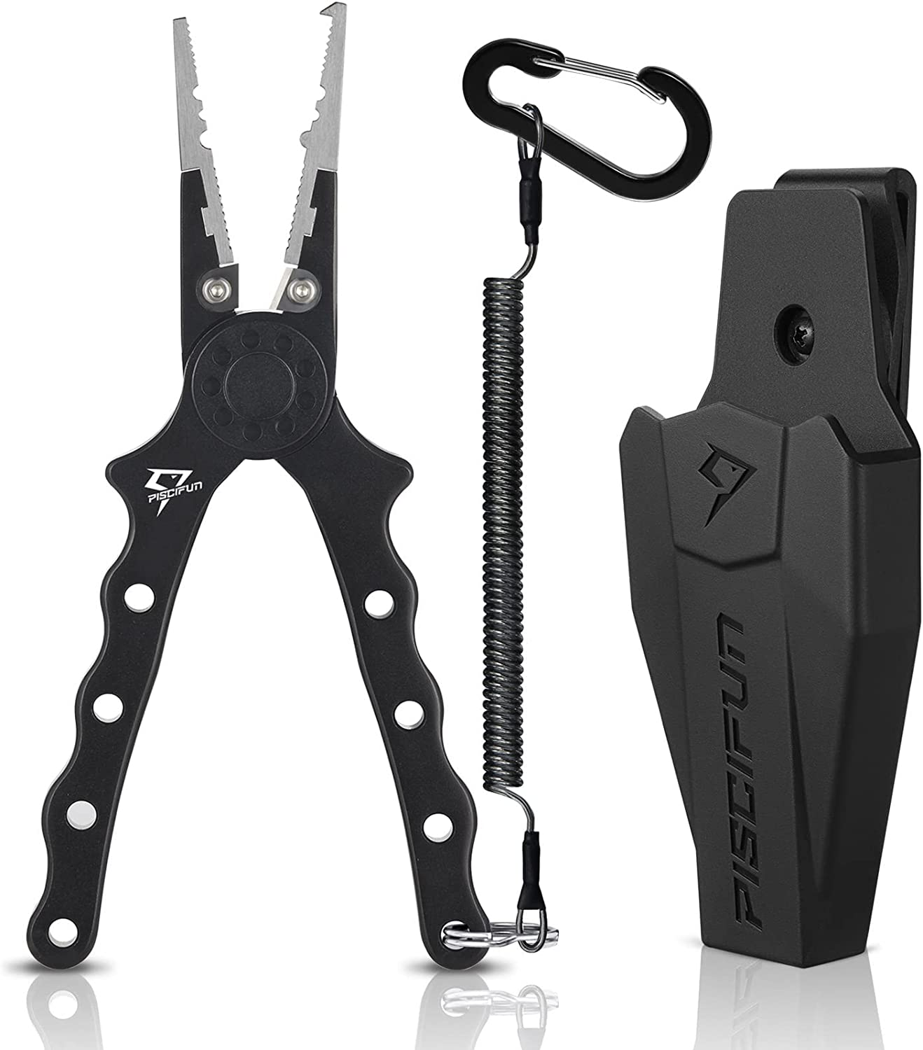 Piscifun Fishing Pliers, Saltwater Fishing Pliers with Split Ring, Fish Hook Remover
