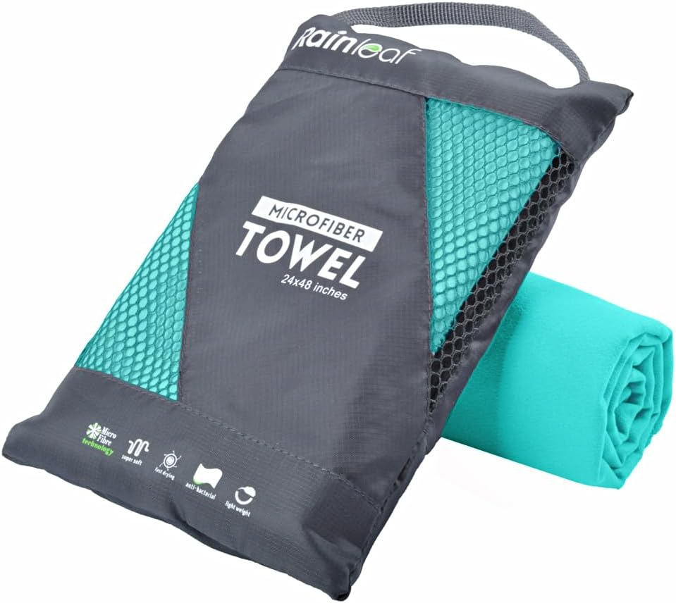 Microfiber Towel Perfect Travel&Gym&Camping Towel.Quick Dry-Super Absorbent-Ultra Compact-Lightweight.Suitable for Trip, Beach, Shower, Backpacking, Pool