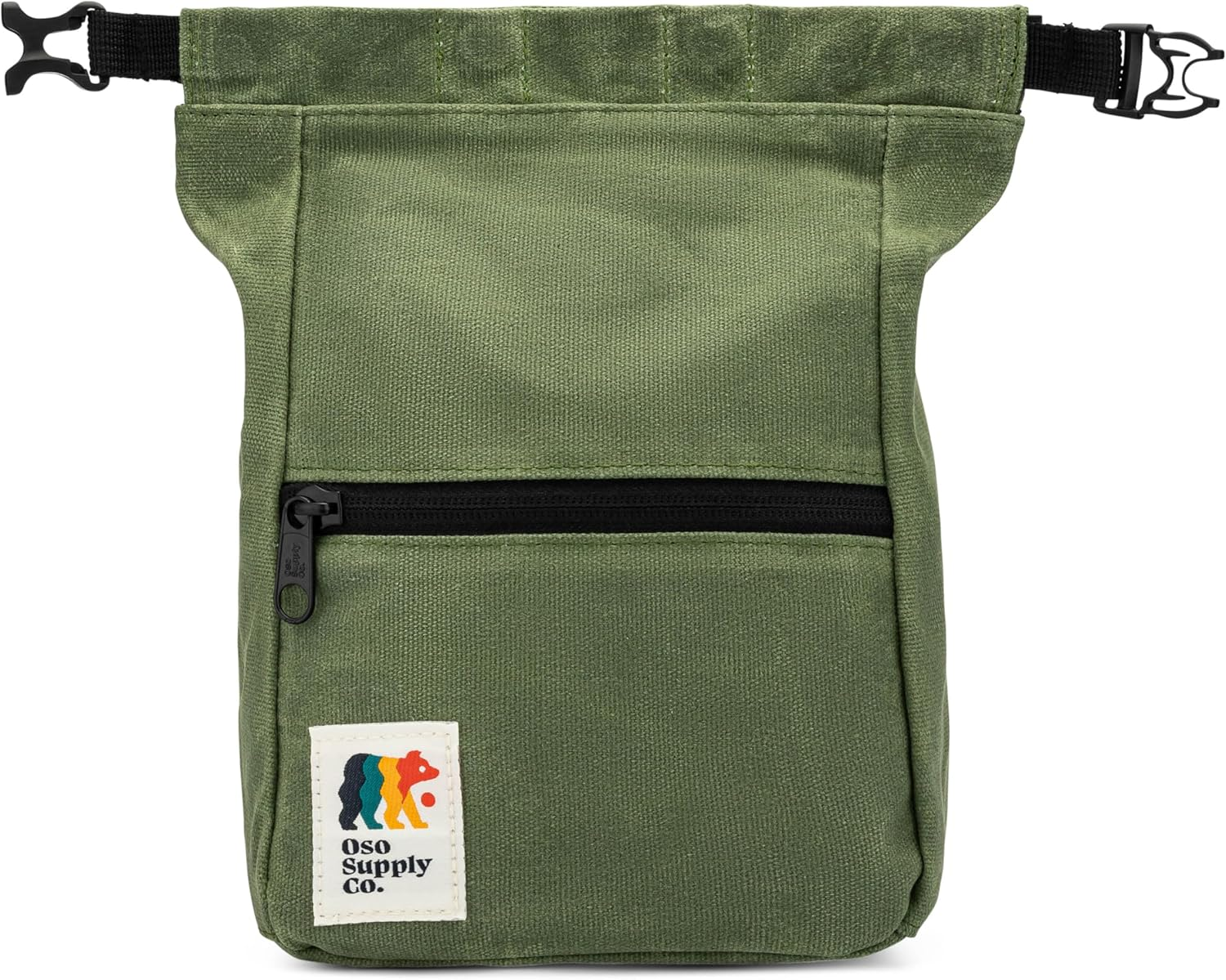 Kulshan Bouldering Bucket, Large Size Chalk Bag for Rock Climbing, Chalk Pot with Magnetic Roll down Closure, Brush Loop, Zippered Pockets for Climbers