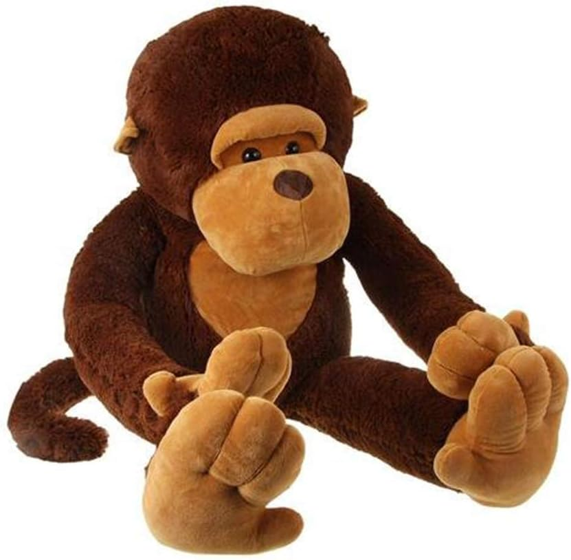 Large Stuffed Monkey Giant Monkey Stuffed Animal Big Gorilla Plush Toy for Kids and Girlfriends (43.3 Inches)