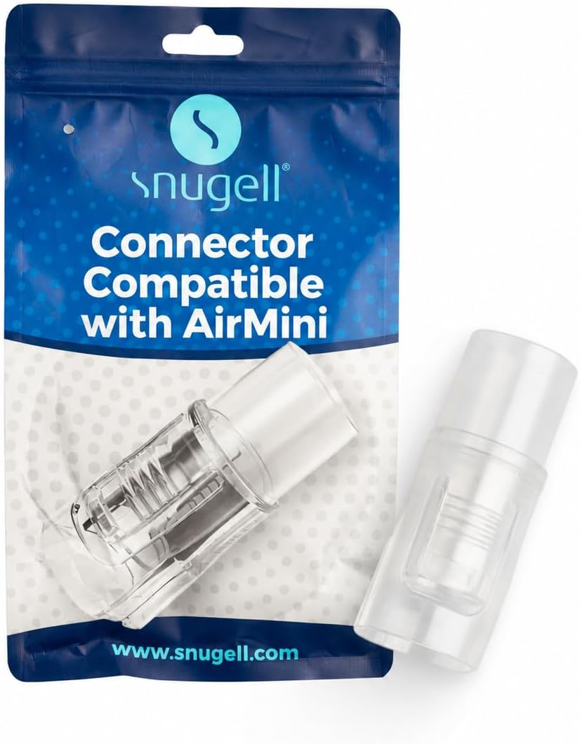 Snugell Adapter - Universal Tubing Connector Compatible with Resmed Airmini - Fits 15Mm & 22Mm CPAP Masks - Durable, Travel-Friendly Accessory for Convenient Use Anywhere