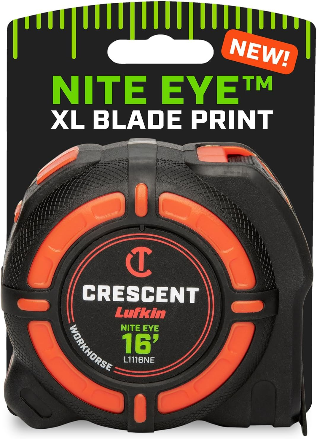 Lufkin 16 Ft. WORKHORSE NITE Eye Tape Measure | L1116NE