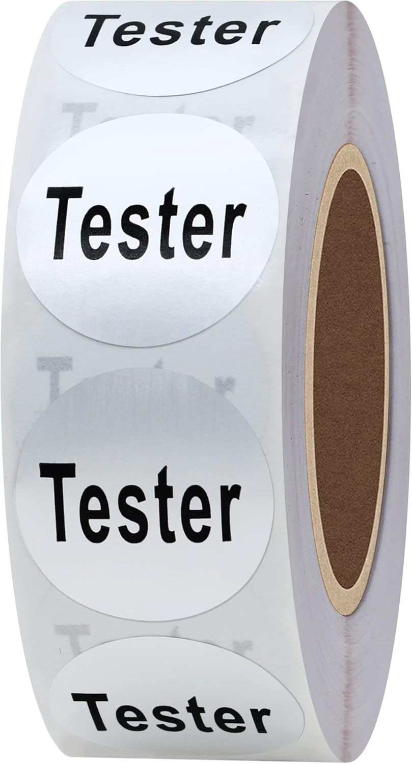 Hybsk 20mm Tester Sticker Round Clear Cosmetic Tester Labels Total 500 Adhesi... - Picture 10 of 13