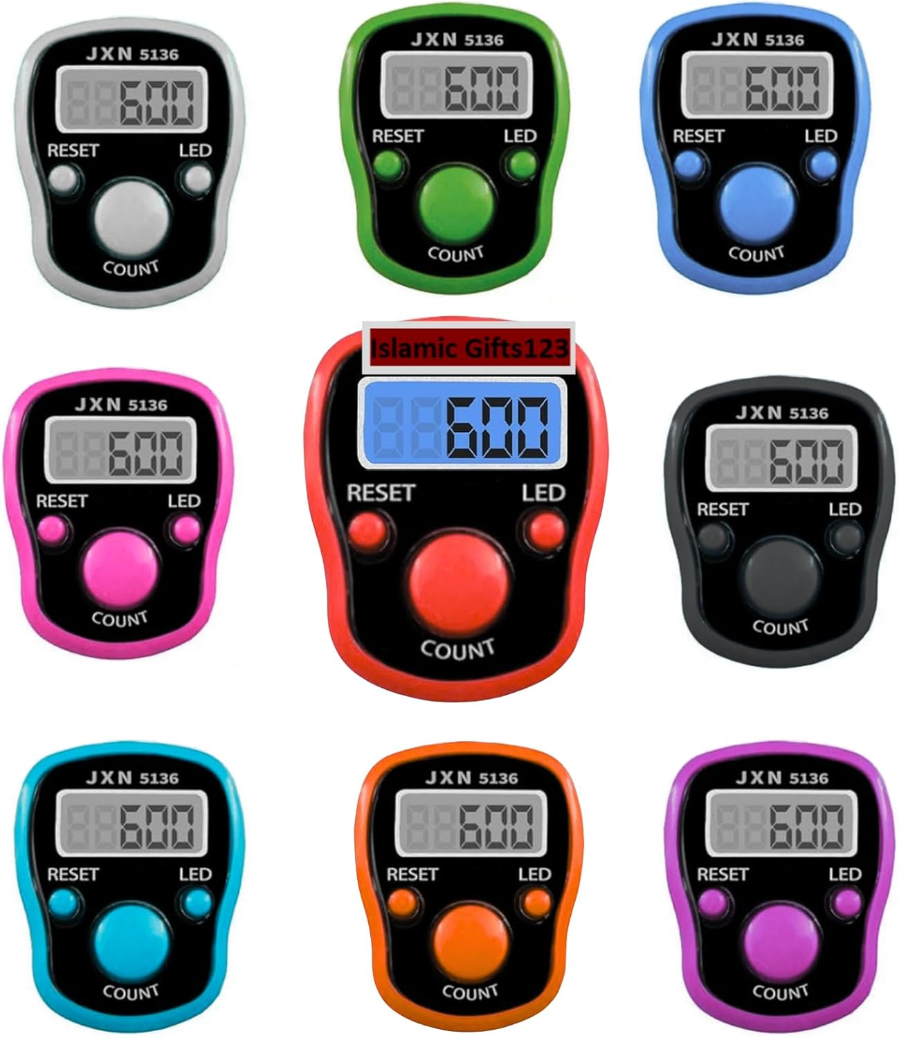 Electronic Finger Counter, Resettable Hand Tally, 5 Digit Number and LCD Electronic Digital Display, Handheld Clicker Counting (6)