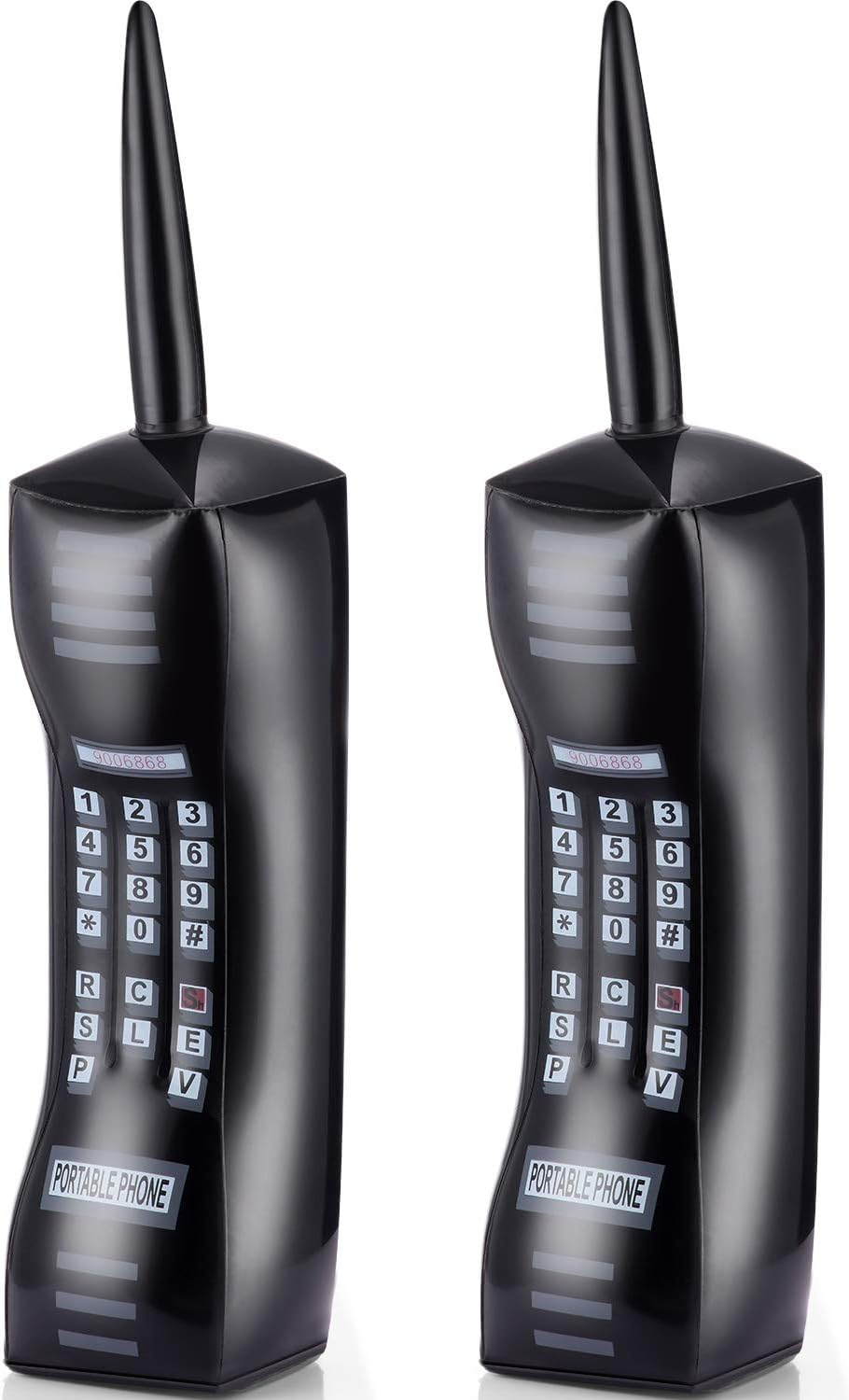 Inflatable 80's Retro Mobile Phone Party Props - 2 Pack, 30 Inches