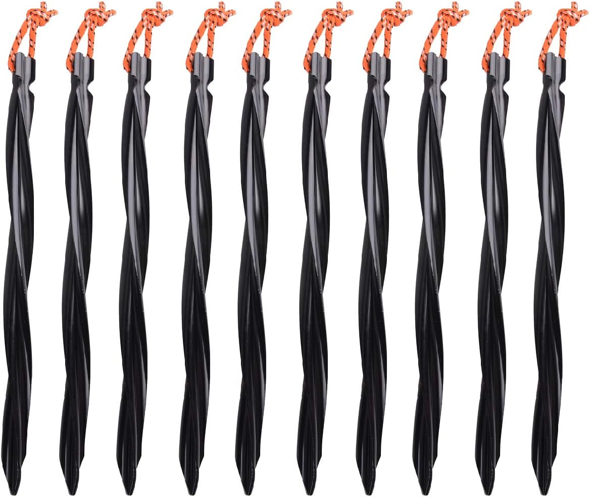 Azarxis Aluminum Tent Stakes Pegs Heavy Duty Lightweight for Camping Sand