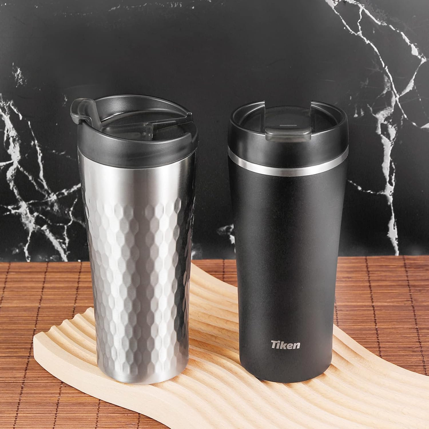 Tiken 16 Oz Insulated Tumbler, Stainless Steel Coffee Tumblers with Stronghol... - Picture 8 of 14
