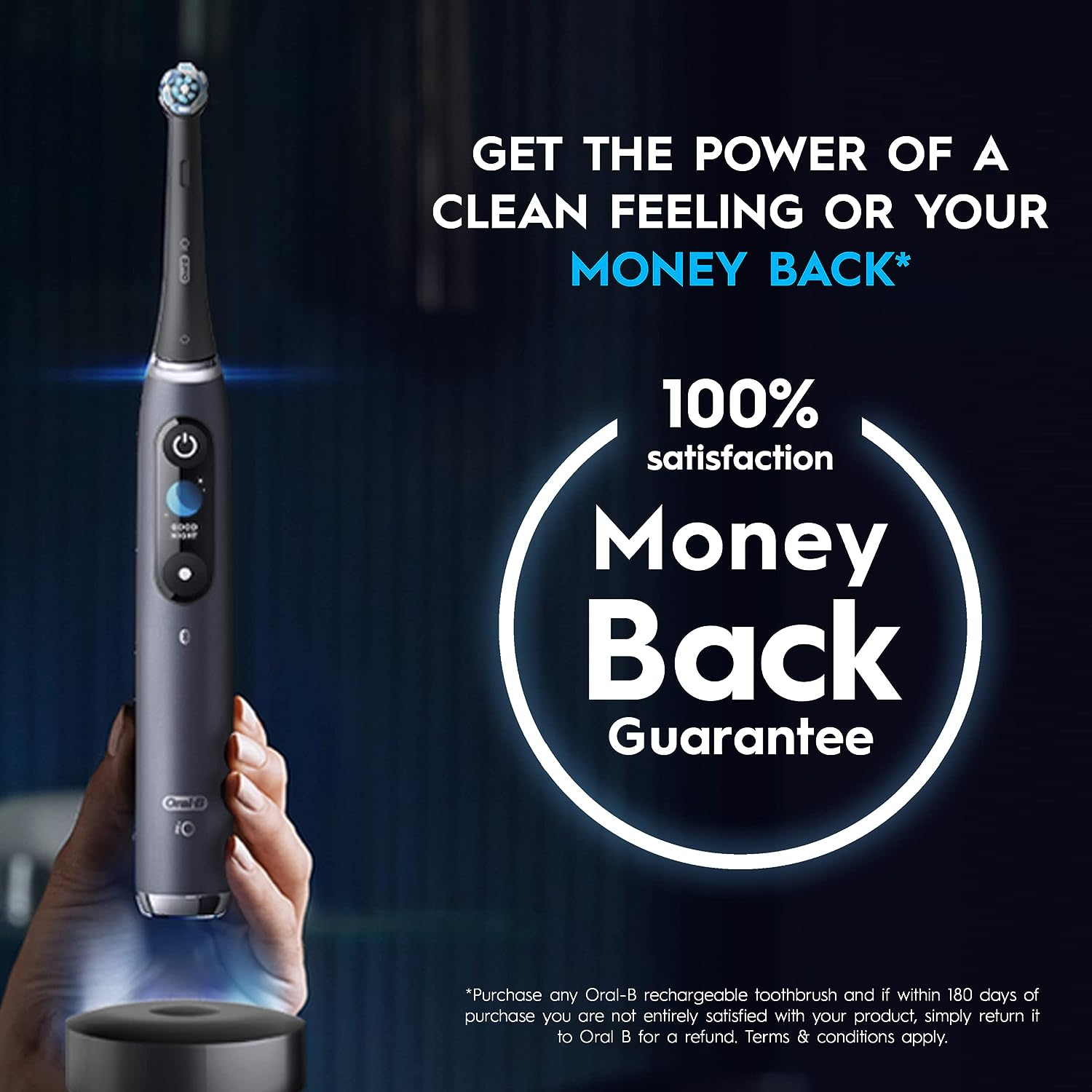 Oral-B iO 7 Ultimate Clean Electric Toothbrush with Travel Case, Magnetic Cha... - Picture 11 of 14