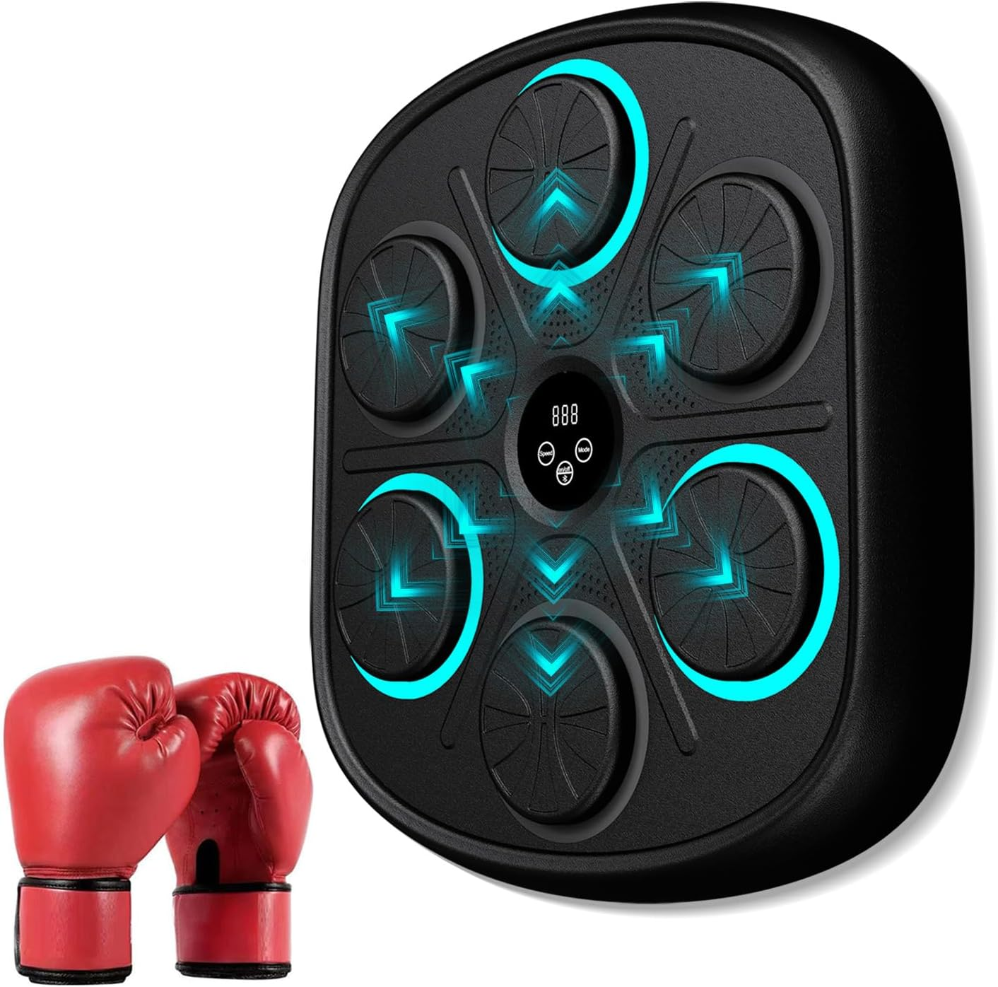 2025 New Model Smart Music Boxing Machine for Adults and Kids, Training Machine with LED Electronic Wall Mounted, Home Indoor Workout Equipment with Premium Boxing Gloves - Built to Take a Beating Material and Design