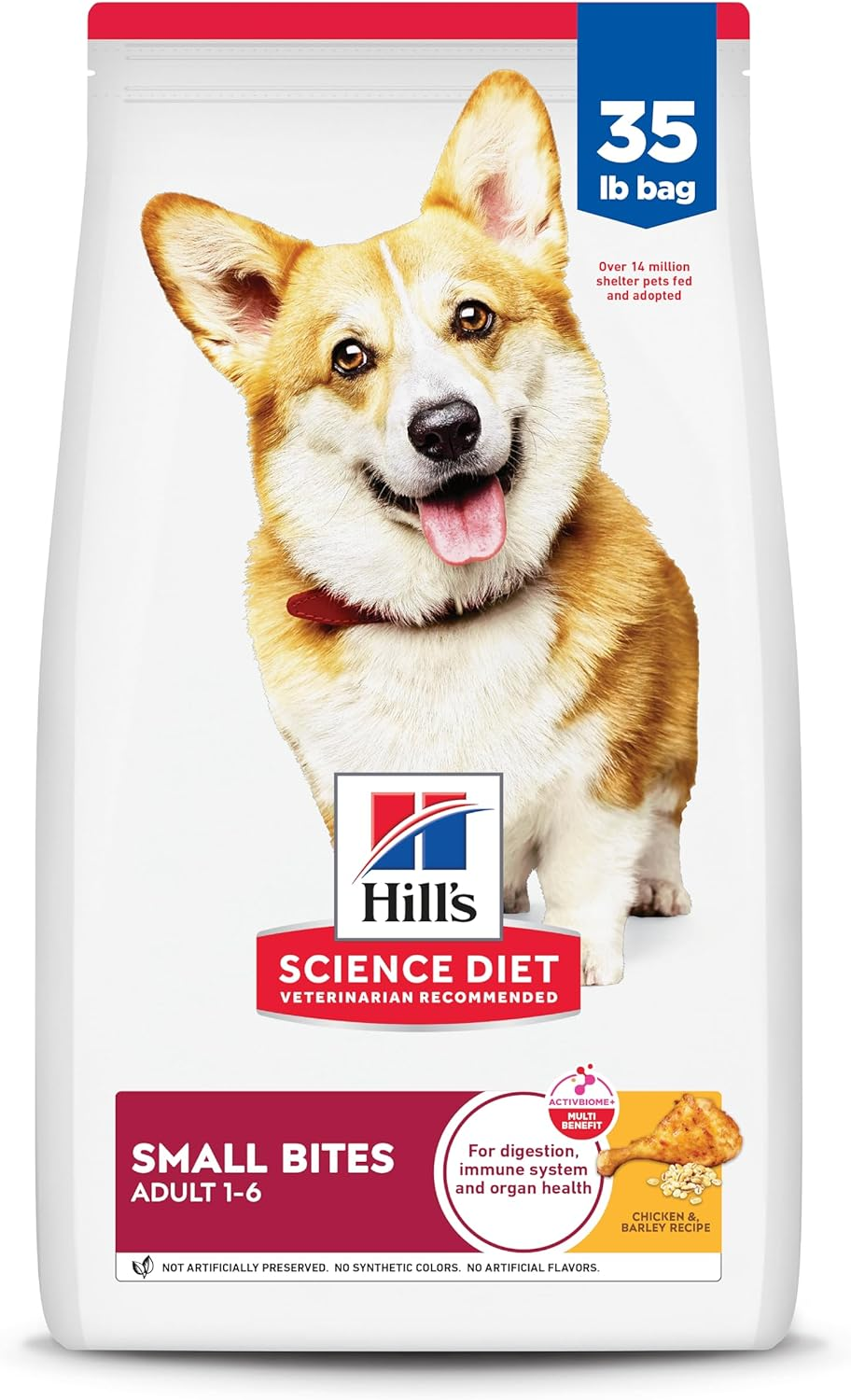 Hill'S Science Diet Adult 1-6, Adult 1-6 Premium Nutrition, Small Kibble, Dry Dog Food, Chicken & Barley, 35 Lb Bag