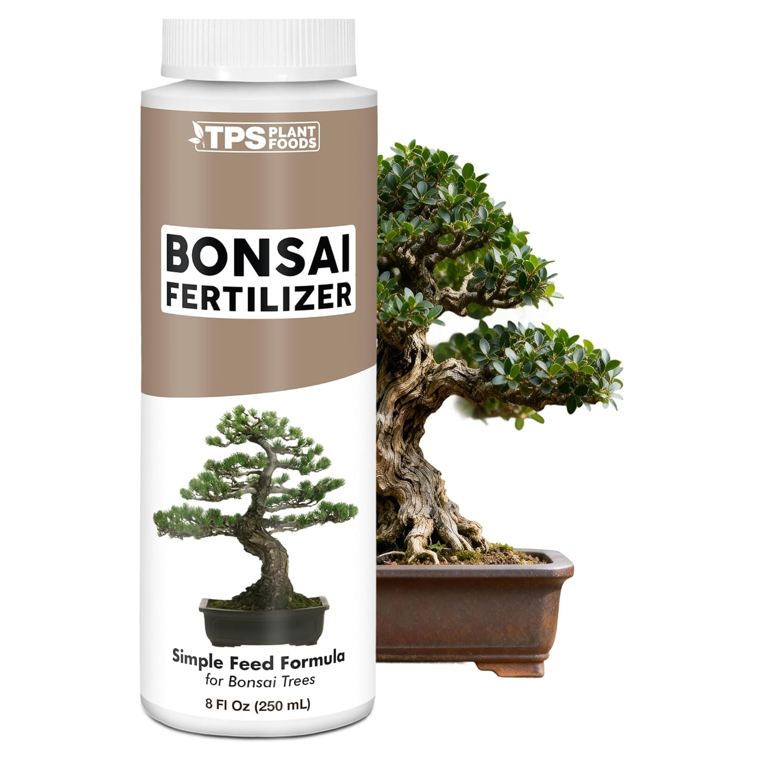 Bonsai Fertilizer, Liquid Plant Food for Healthy Growth & Strong Roots in All Bonsai Trees, by TPS Plant Foods, 8 Oz (250 Ml)