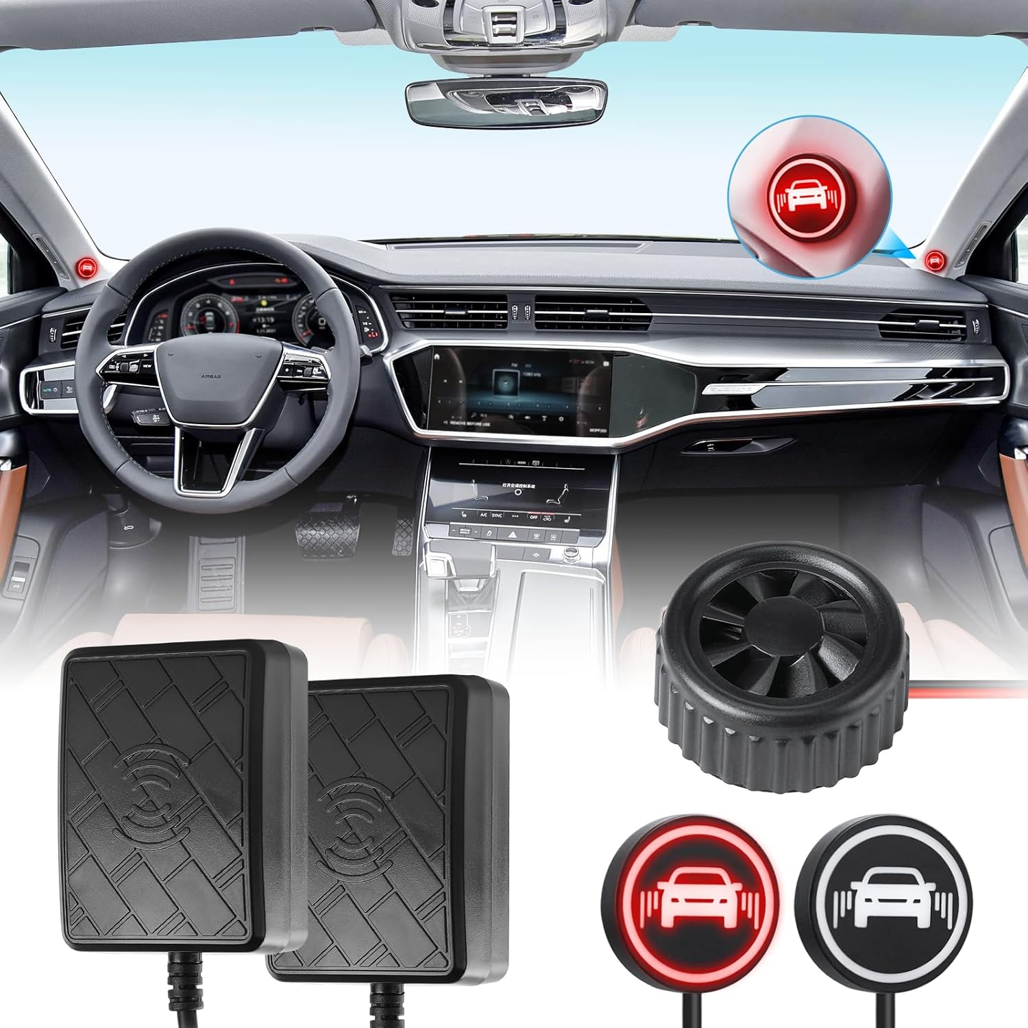 Universal Blind Spot Monitoring Assistant DC12V Car Lane Changing Warning 24Ghz Millimeter Wave Sensor Detection System